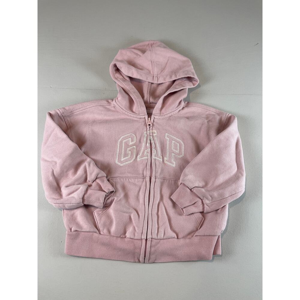 Gap Kids Full Zip Logo Hoodie Sweatshirt S Pastel Pink